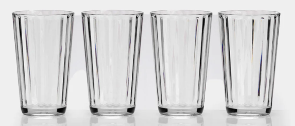 Flamefield Crystal Line 4 Pack Tall Tumbler (450ml)